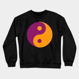 Yin Yang in purple and orange Crewneck Sweatshirt